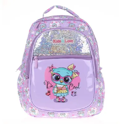 Kaukko Pullu Rugan Baykuş Premium Okul Çantası