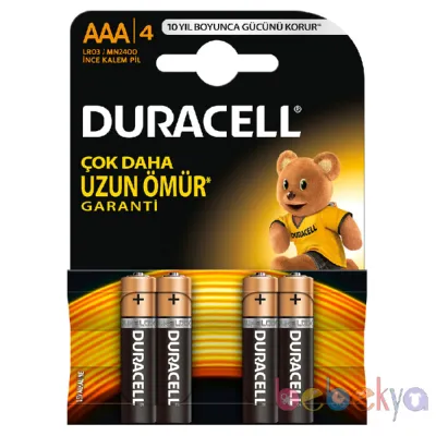 Duracell AAA İnce Pil 4'lü (LR3)         