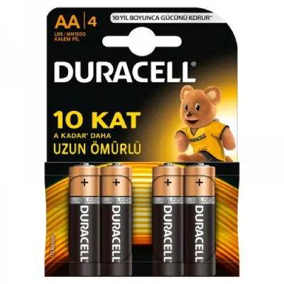 Duracell AA Kalem Pil 4'lü (LR6)