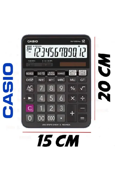 Casio Dj-120 Masa Üstü Hesap Makinası 300 Steps Check 12 Digit